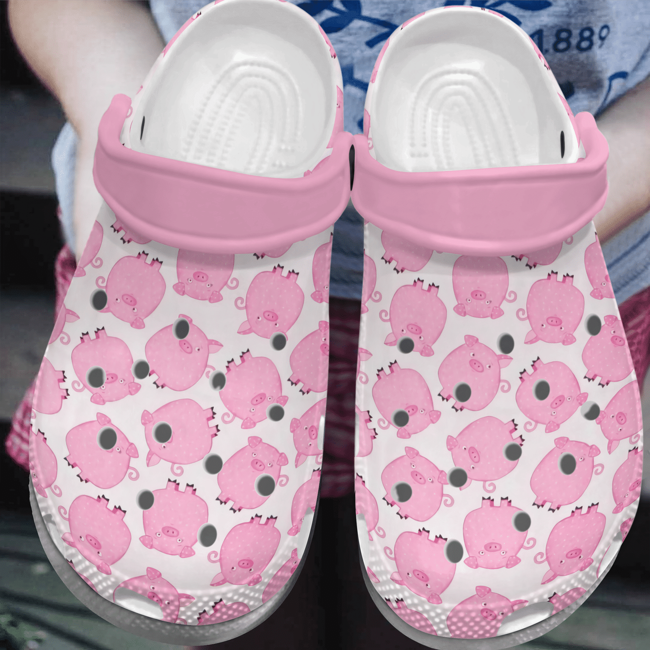 Pig Personalized Clog, Custom Name, Text, Color, Number Fashion Style For Women, Men, Kid, Print 3D Look At Me