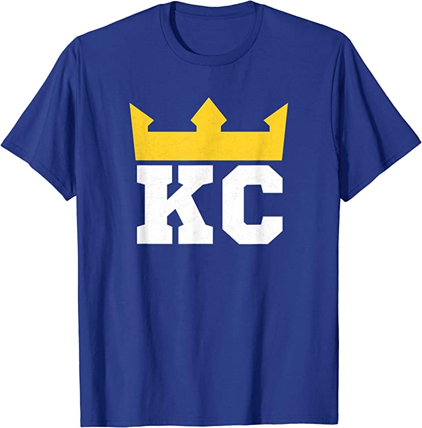 Kansas City Blue Vintage Kc Crown Throwback Classic Style KC T-Shirt