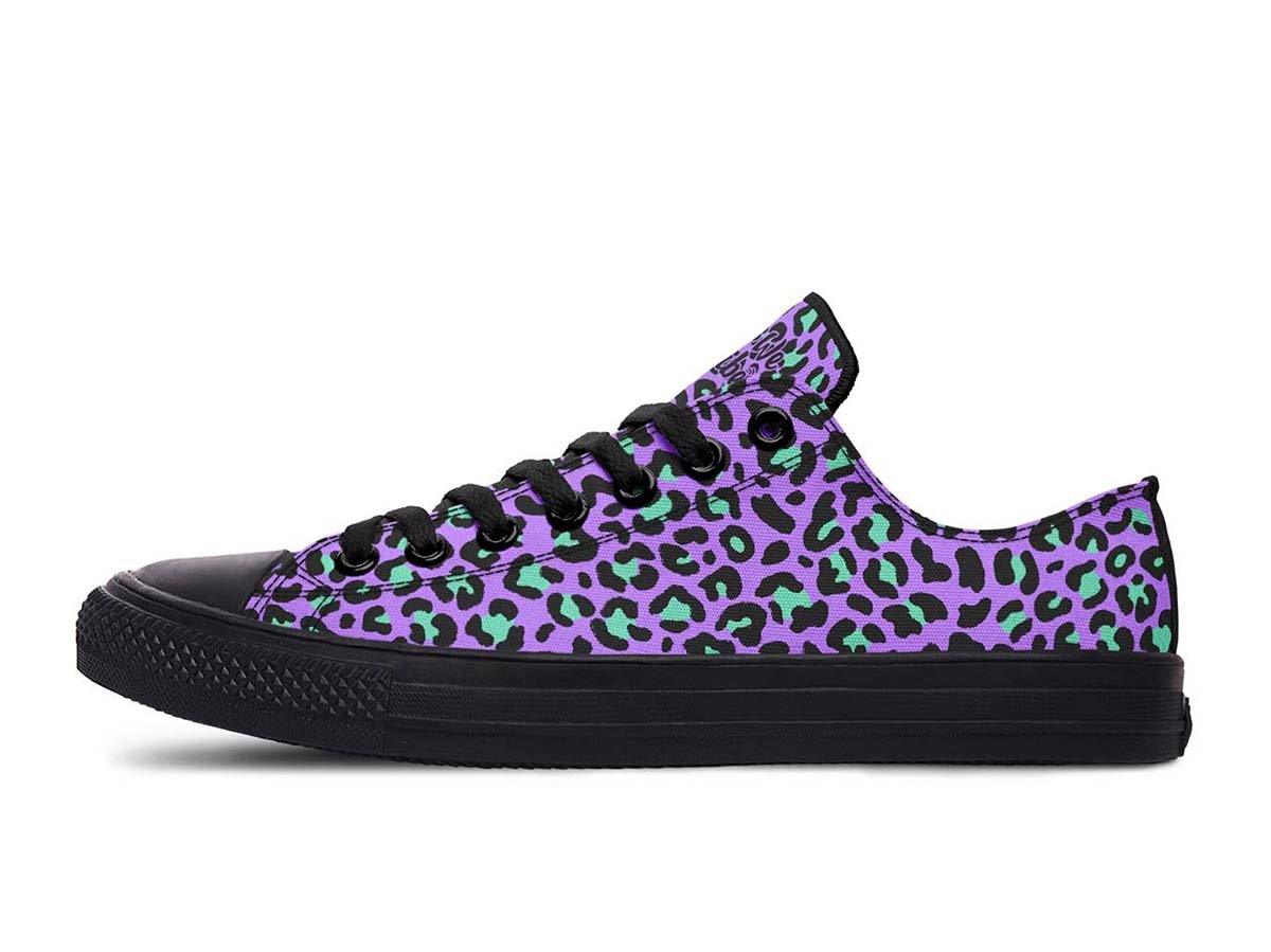 S Leopard Pattern Purple, Lowtops, Low Top Shoes, Vintage Shoes, Vegan Shoes, Men’S Shoes, Woman’S Shoes, Custom Printed, Abstractprint