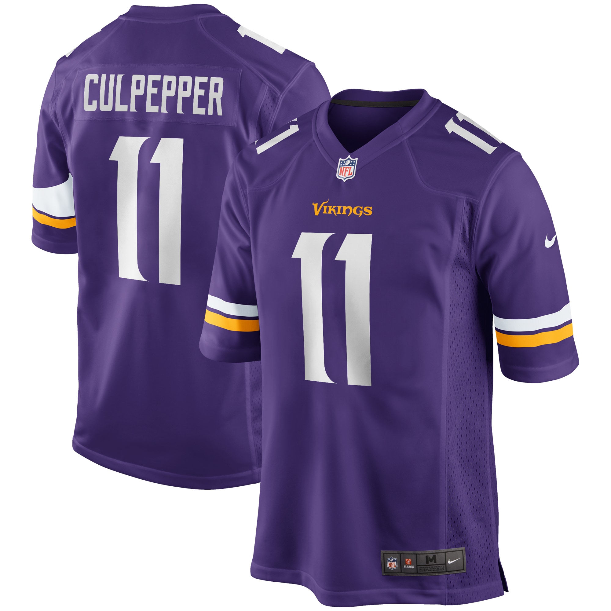 Men’s Minnesota Vikings Daunte Culpepper Purple Game Retired Player Jersey