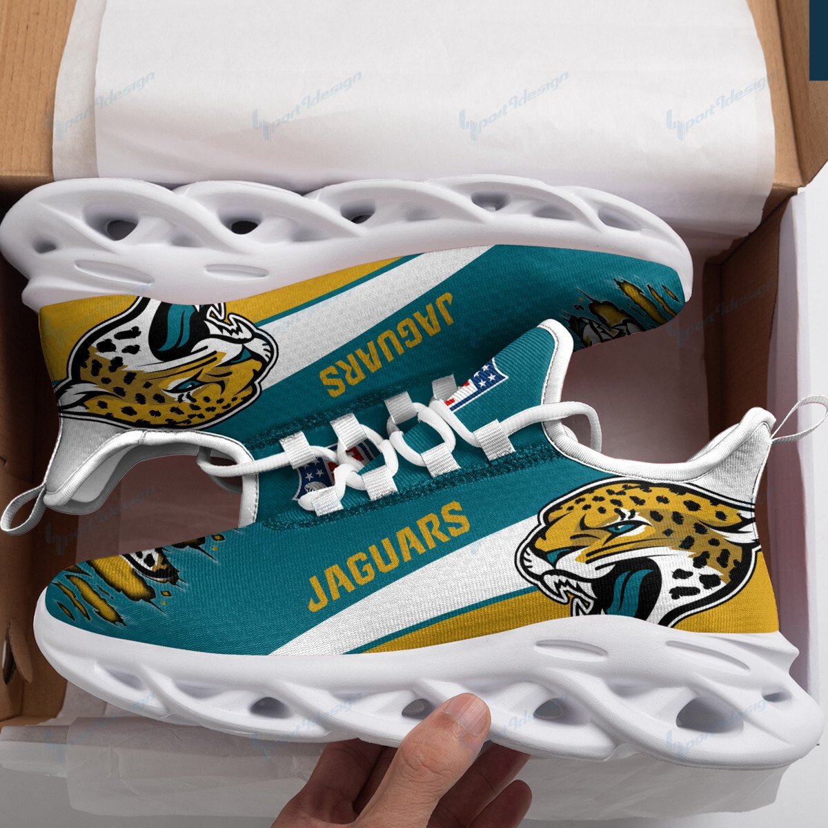 Jacksonville Jaguars Yezy Running Sneakers 961