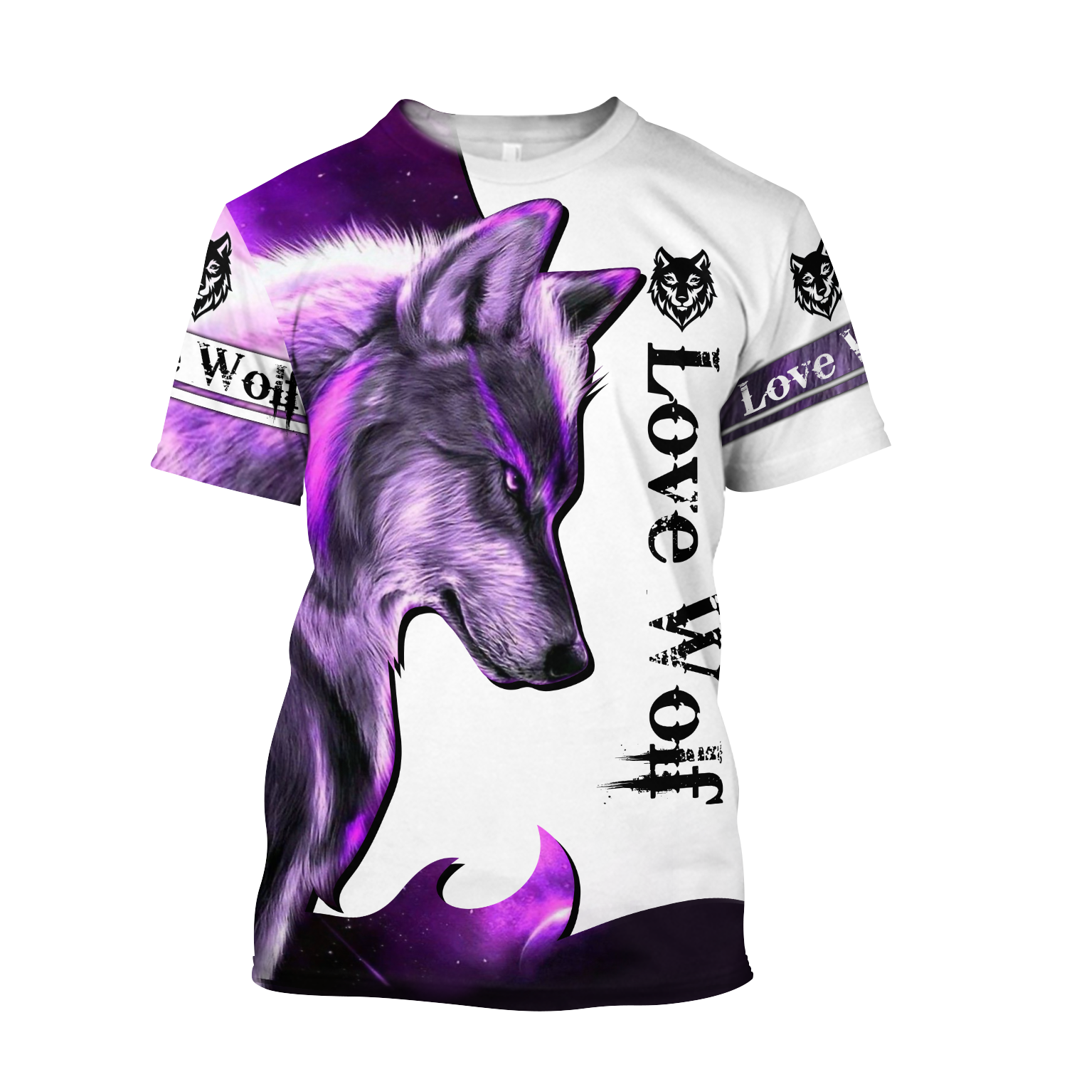 Wolf Shirt Purple Wolf 3D All Over Printed T-Shirt By Sun Qb05282005