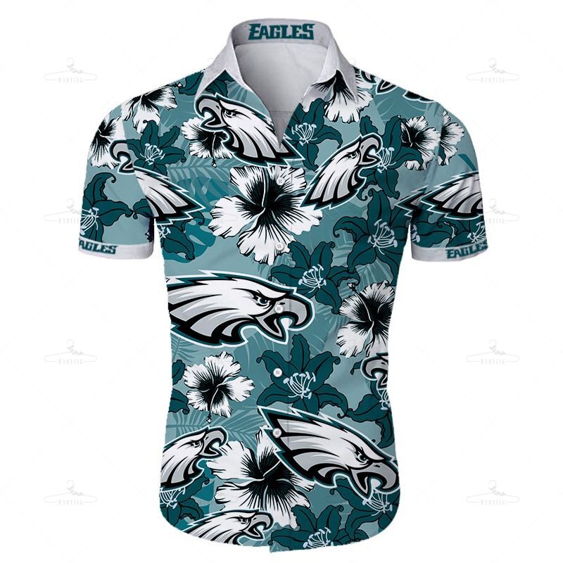 Philadelphia Eagles Hawaii Shirt Tropical Flower Short Sleeve Ha821