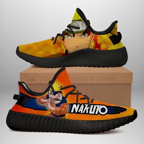 Best Naruto Yeezy Shoes Naruto Anime Sneakers Fan Gift For Sale