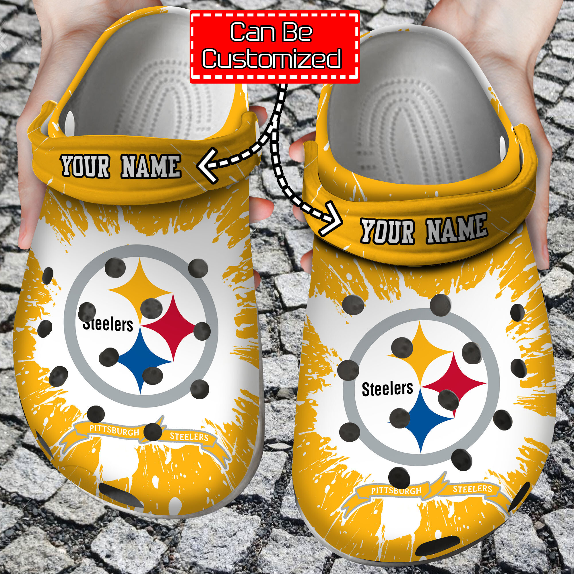 Personalized Name Logo Football Team Crocs Style Clog Shoes ...