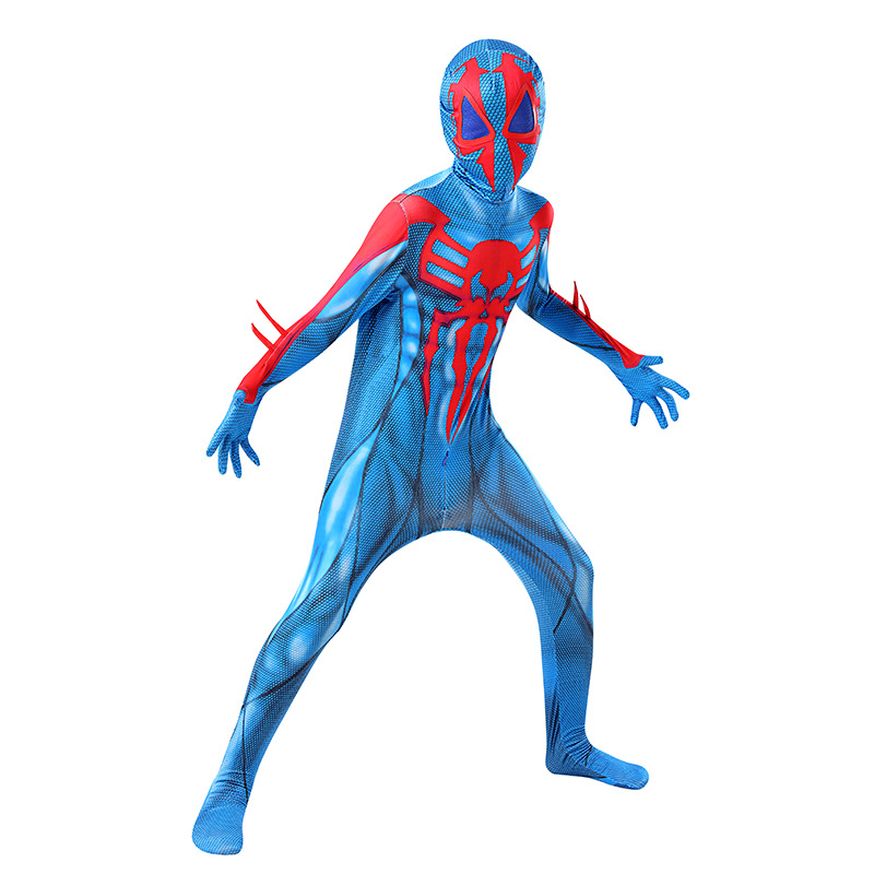 Superhero spiderman 2099 boy Costume Boys Bodysuit 3D Halloween Cosplay Costumes for Kids alx