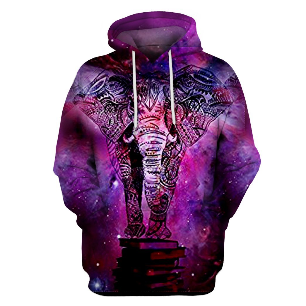 3D -Hoodie – Long Sleeve – Tshirt – Elephant Tn35547