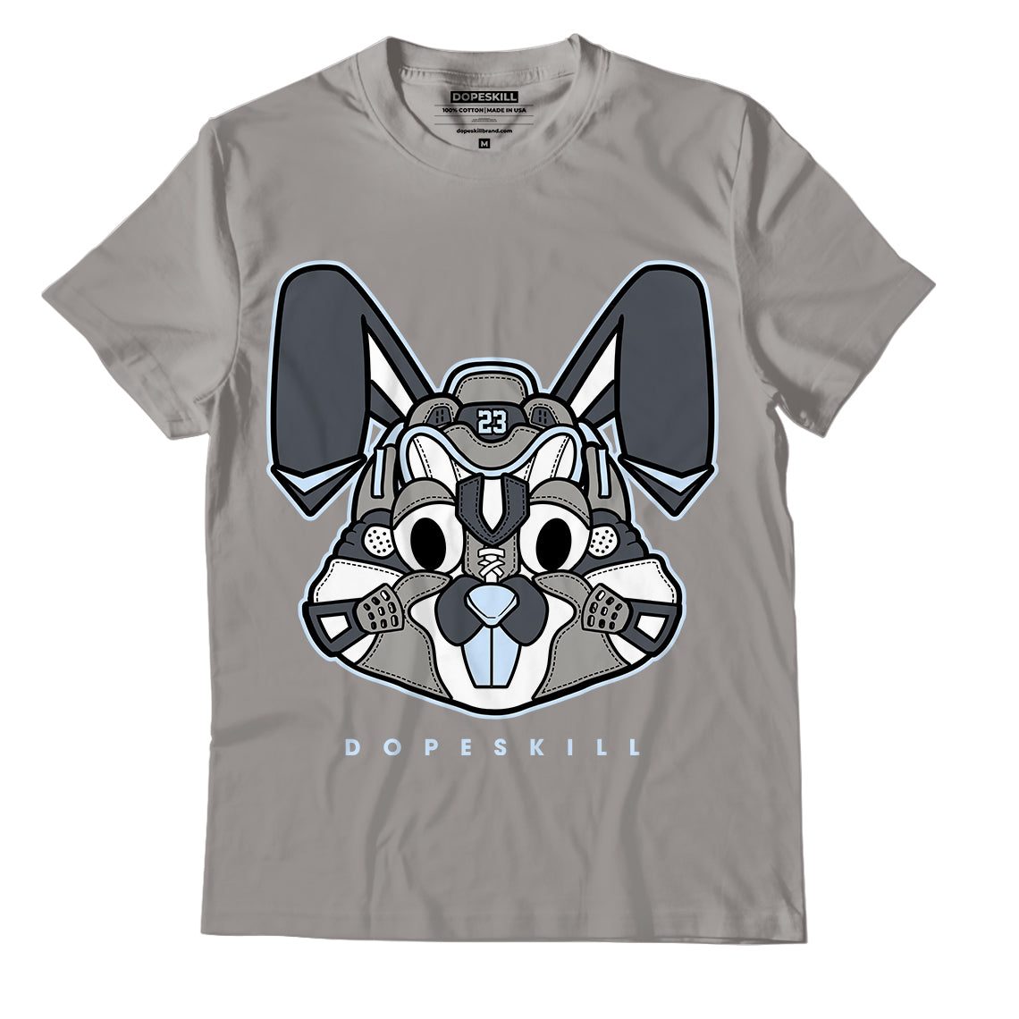 Jordan 11 Cool Grey Dopeskill Grey T-Shirt Sneaker Rabbit Graphic