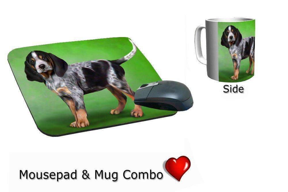 Coonhound Bluetick Puppy Dog Mug & Mousepad Combo Gift Set