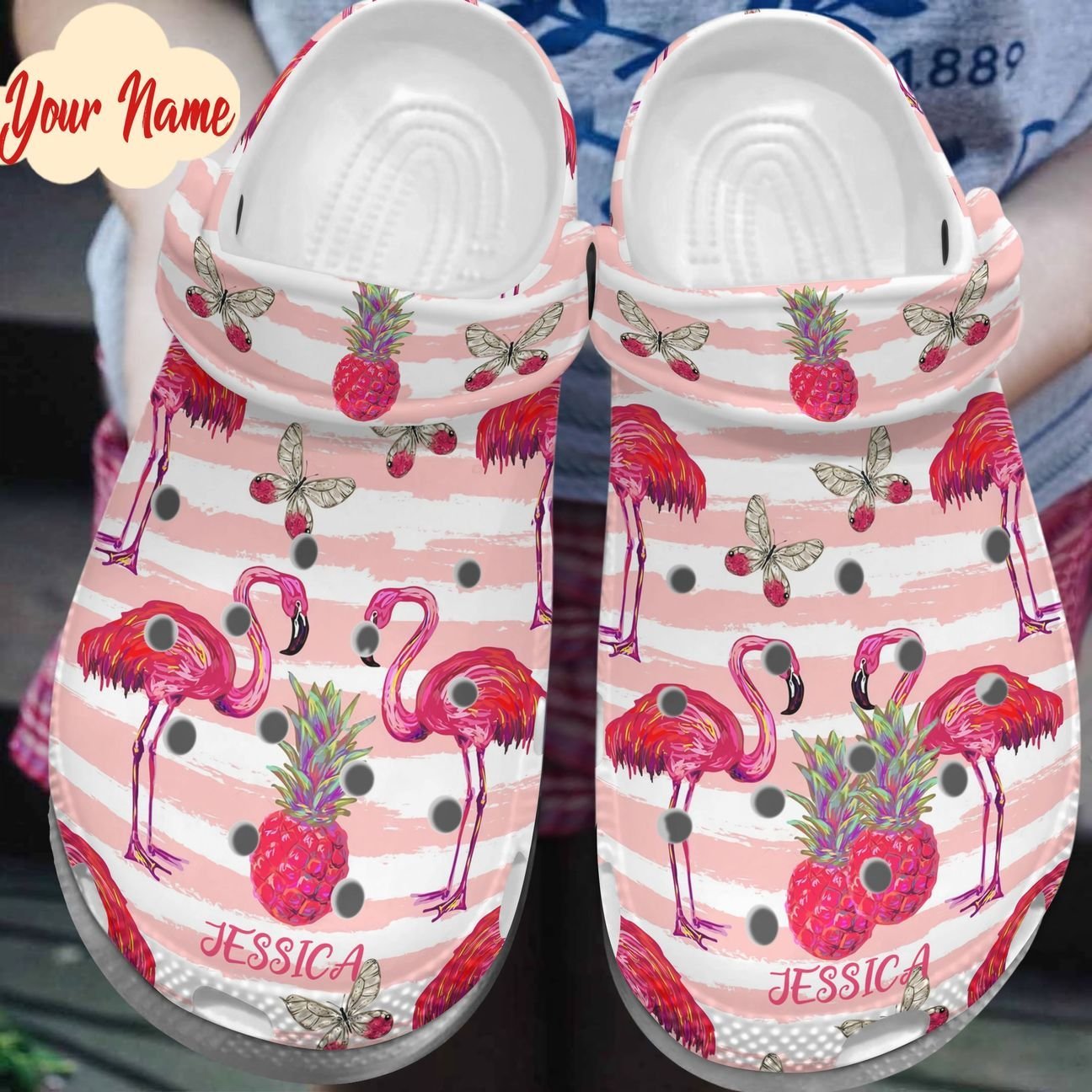 Flamingo Personalized Clog, Custom Name, Text, Color, Number Fashion Style For Women, Men, Kid, Print 3D I Am A Flamingo