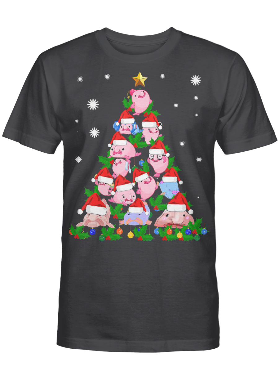 AmazeStyleZ Santa’s Reindeer, Ugly Christmas Sweater, Christmas Gift Ideas, Blobfish Christmas Tree T-Shirt