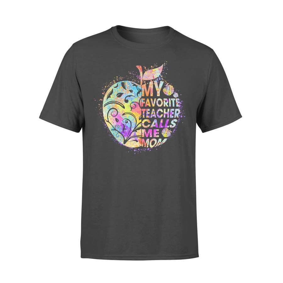 Apple My Favorite Teacher Calls Me Mom T-shirt