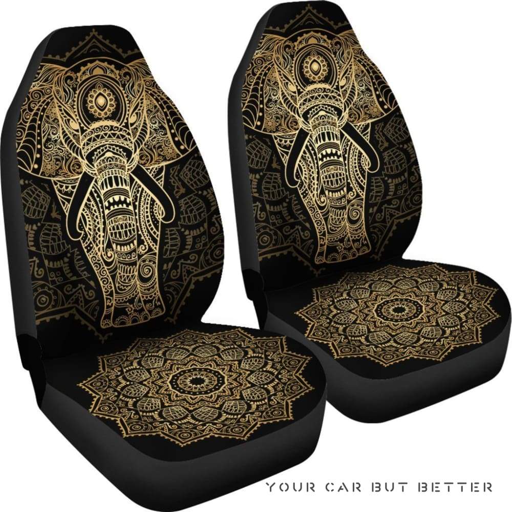 Gold Mandala Elephant Car Seat Covers 232205