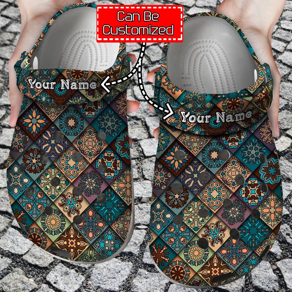 Colorful Crocs – Quilting Blocks Clog Shoes Gifs For Men And Women