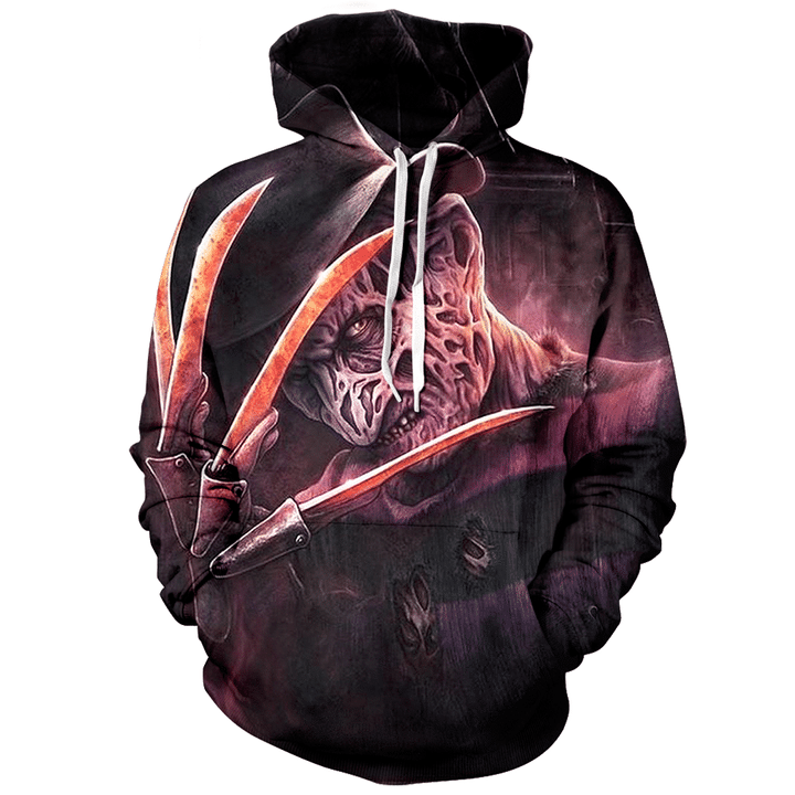 3D Horror Hoodie – Full Printing Hoodie/Zip Hoodie Du2