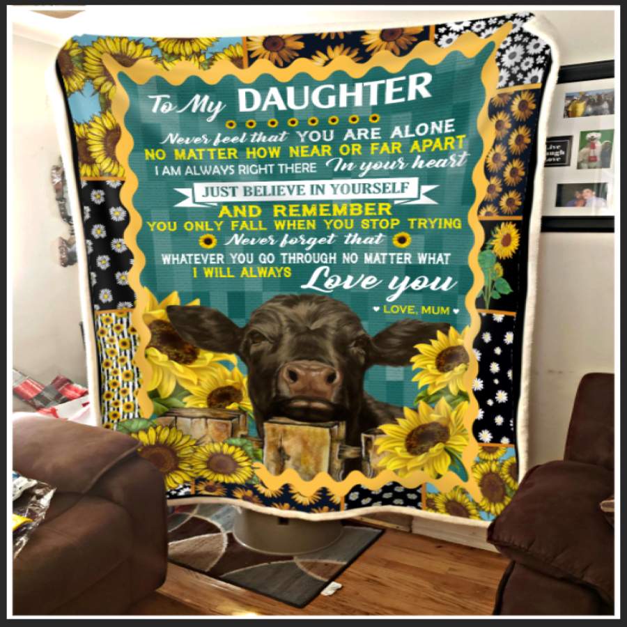 Black Angus Blanket I’ll Always Love You Giving Daughter