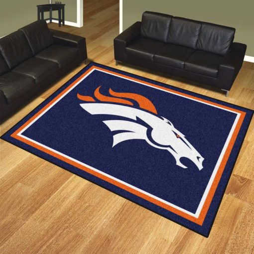 Denver Broncos Logo Custom Area Rug Carpet Full Sizes Home Living Rugs Carpet Decor