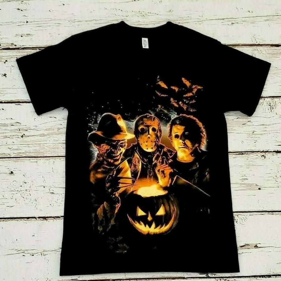 New Halloween Scream Team Jason , Freddy Krueger, Michael Myers T-Shirt