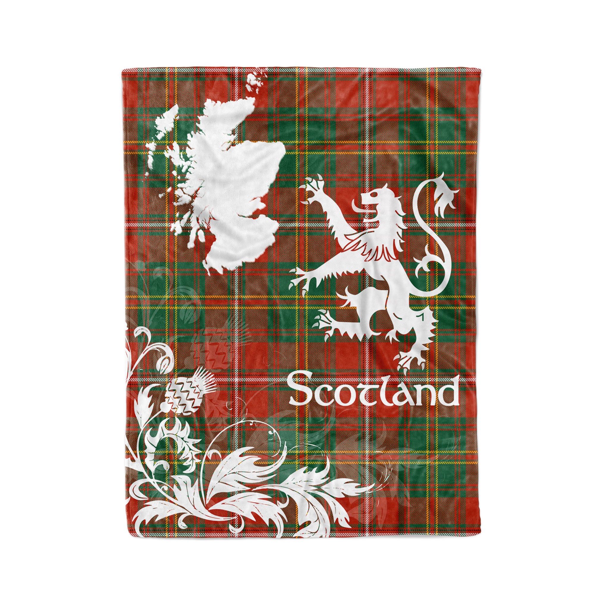 Tartan Plaid Fleece Blanket Tartan Blanket Thistle And Lion Scottish Clan Hay Plaid Blanket