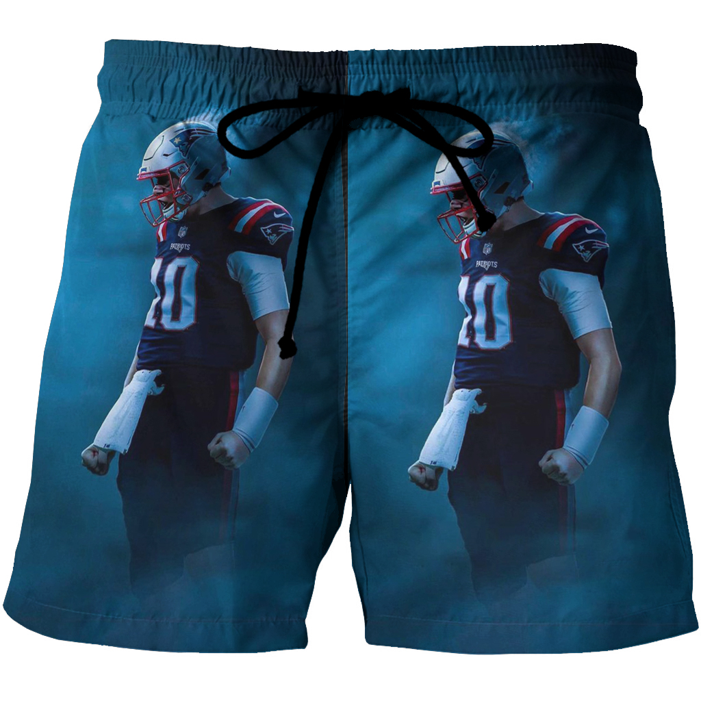 New England Patriots Mac Jones1 3D All Over Print Summer Beach Hawaiian Short