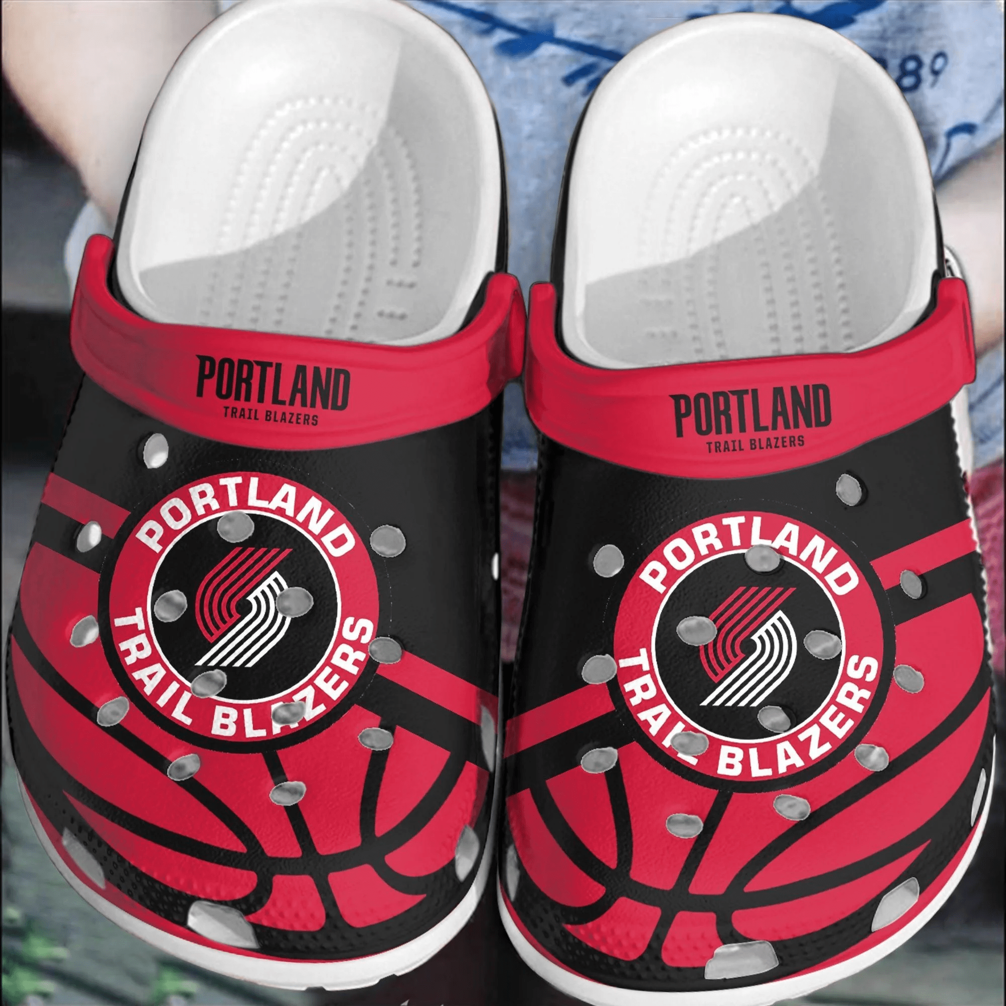 Portland Trail Blazers Basketball Club Comfortable Clogs Shoes Crocband For Men Women