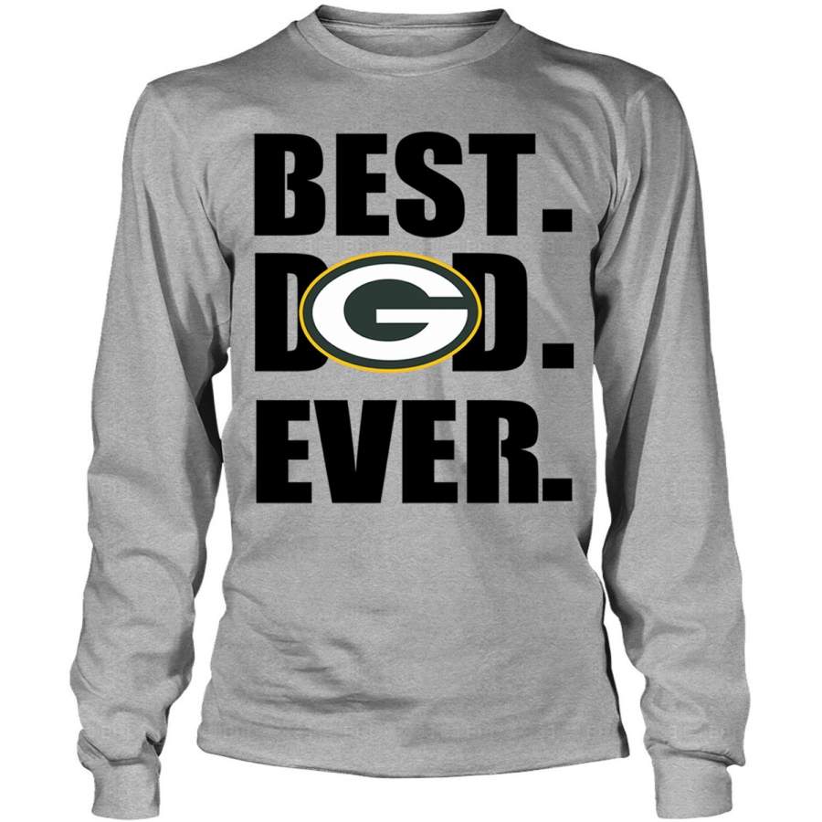 Green Bay Packers Logo T Shirt, Best Dad Ever T Shirt – Long Sleeve Tees