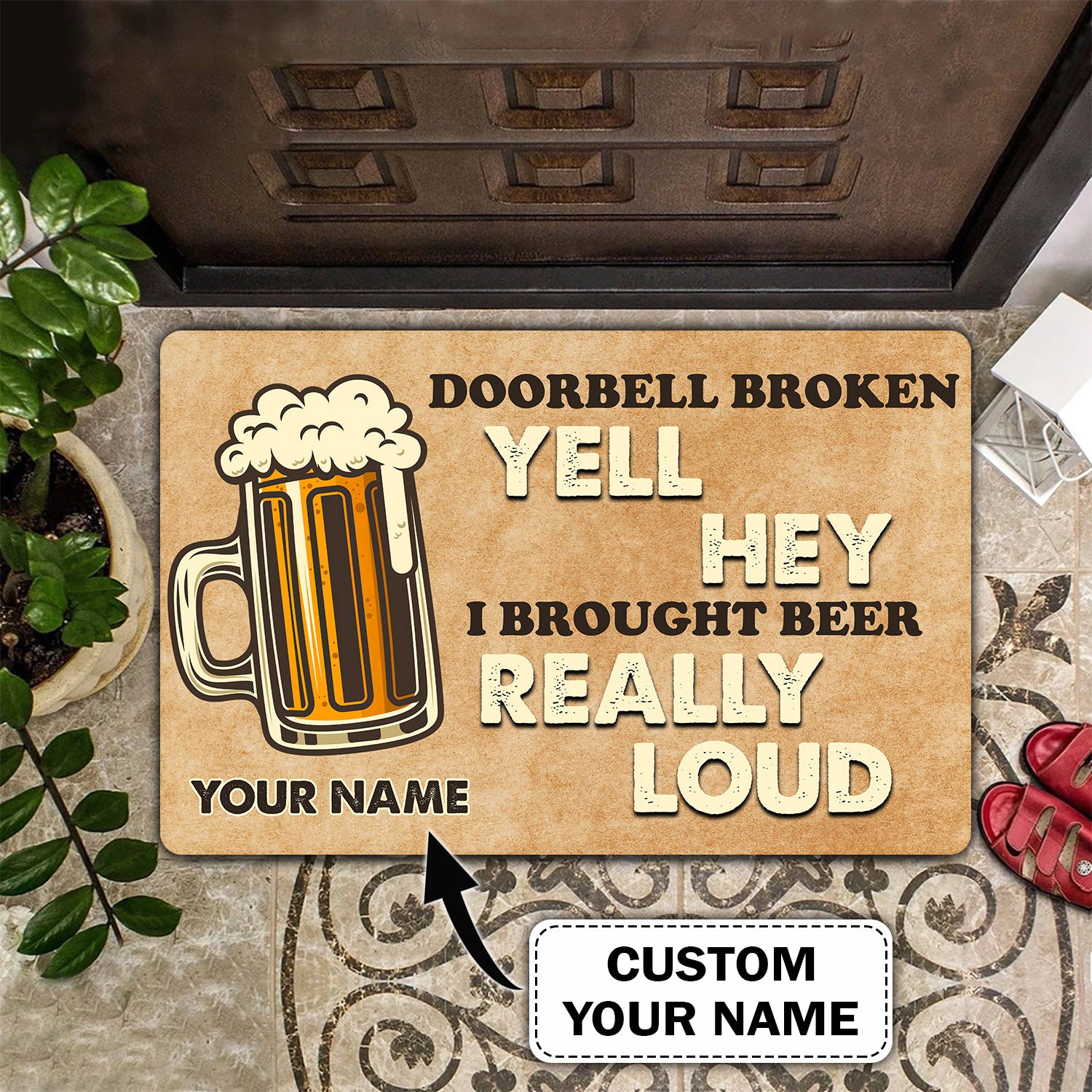 Beer – 3D Doormat – Personalized Name 3D – Beer Vn96 155