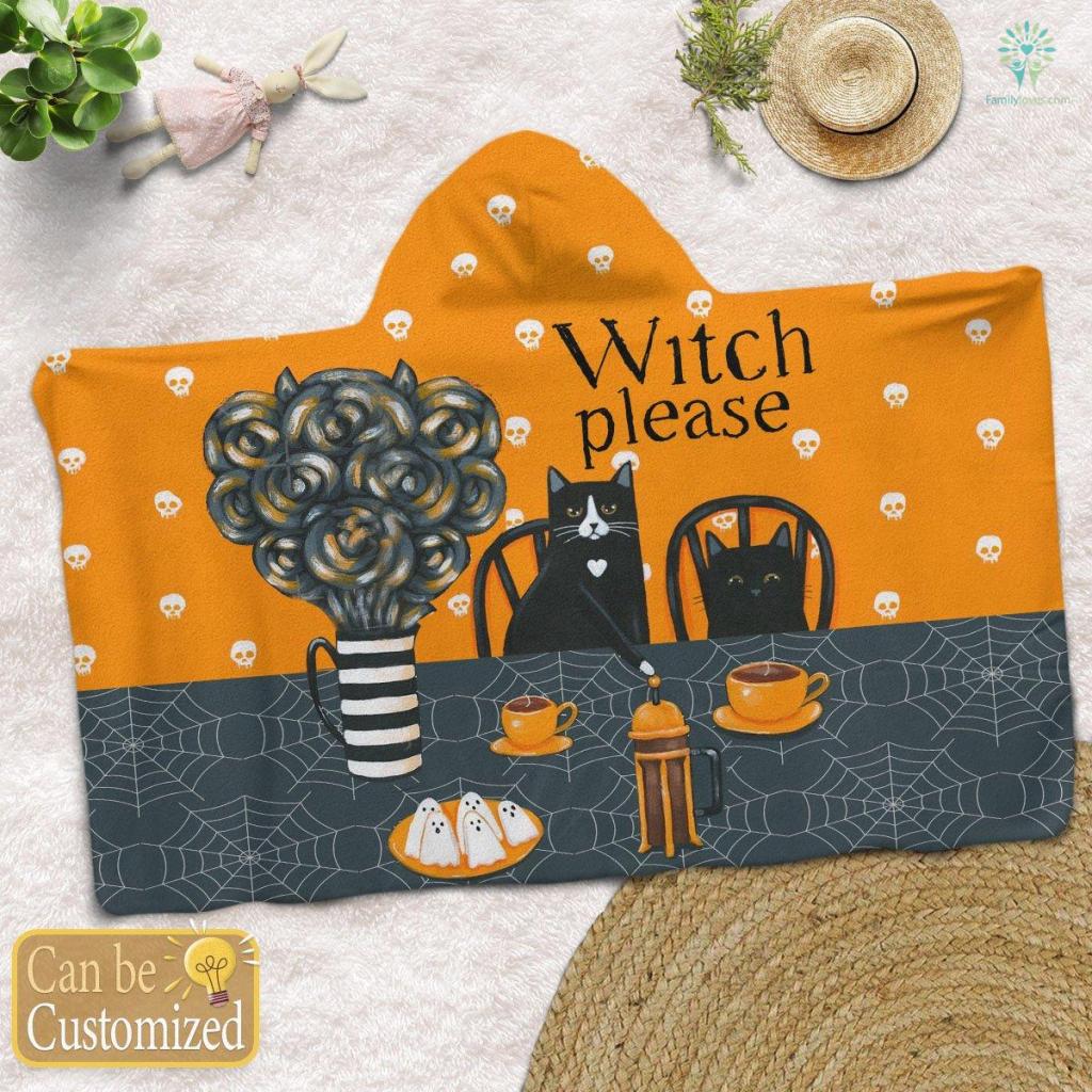 Witch Please Halloween Hooded Blanket