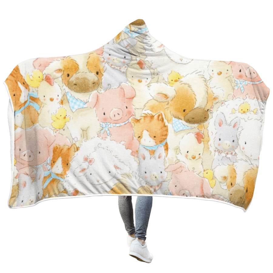 stuffed animals Custom Hooded Blanket