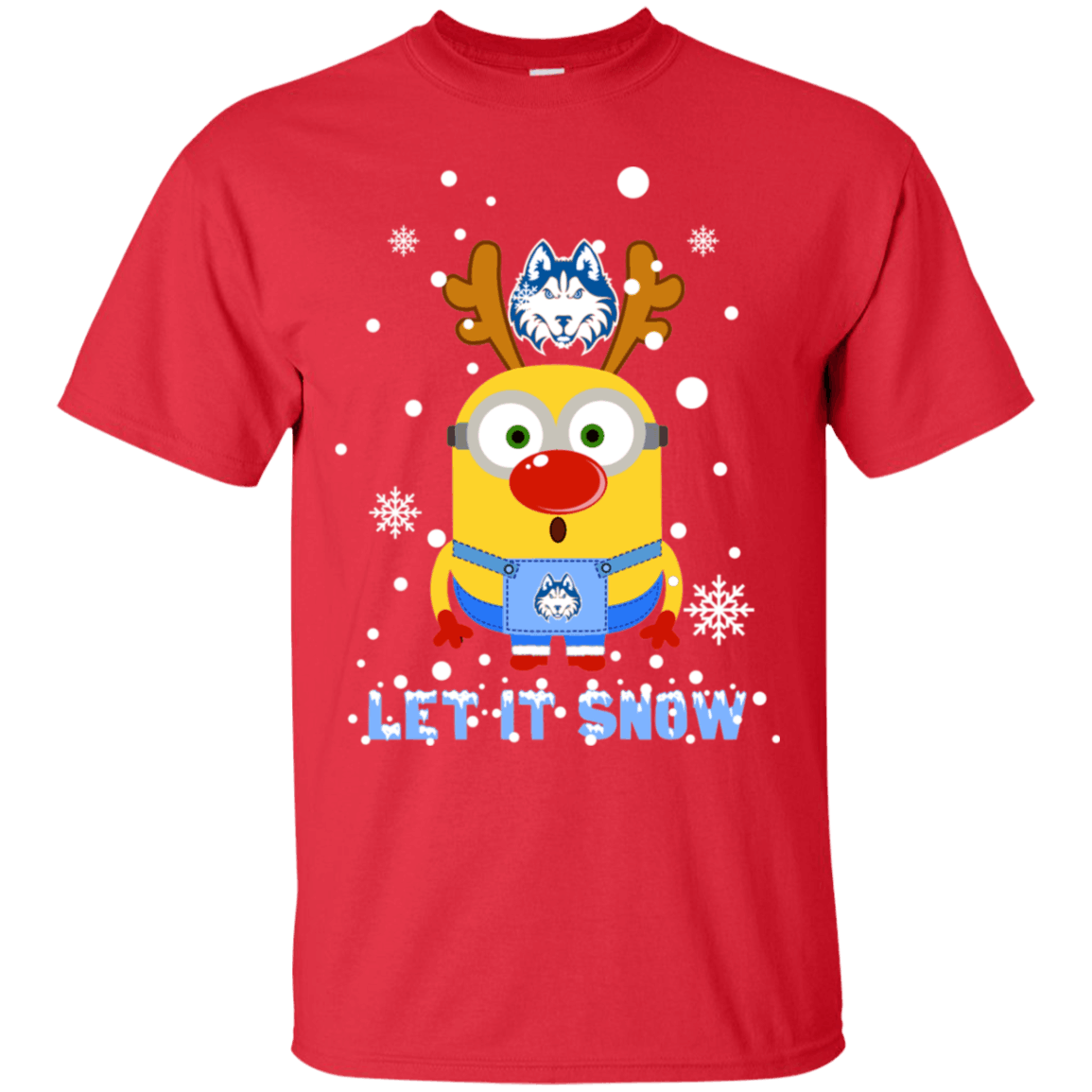 Buy Minion Houston Baptist Huskies Ugly Christmas Sweaters Let It Snow Ultra Cotton T-Shirt