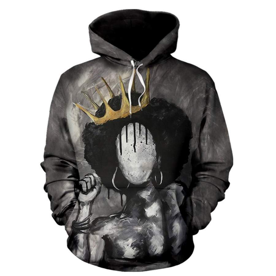 Queen Black All Over Hoodie