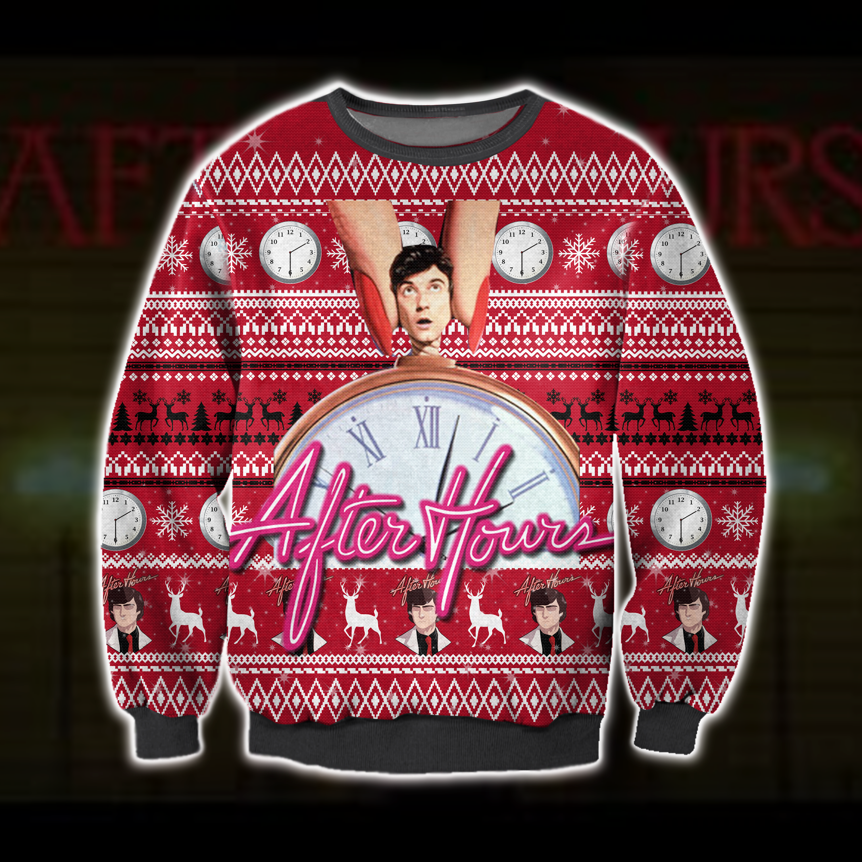 3D All Over Printed After Hours Ugly Christmas Sweatshirt