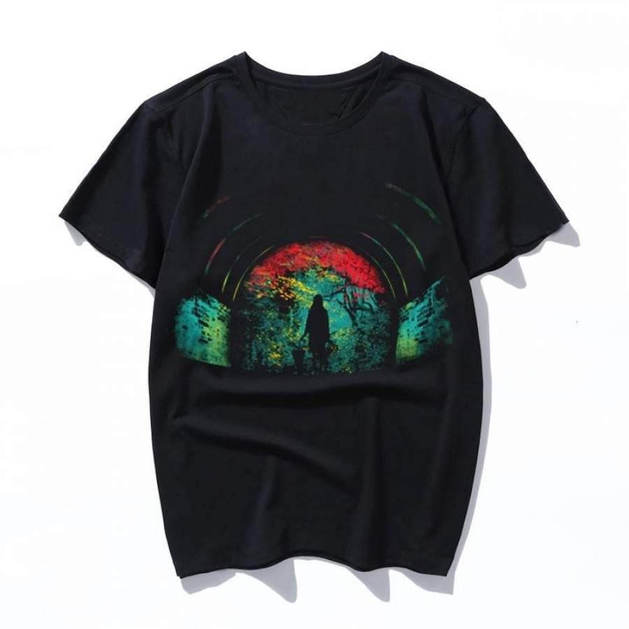 the end of the tunnel Print T Shirt Man Women Short Sleeve Vintage Style 80s 90s Street Style Tee Tops