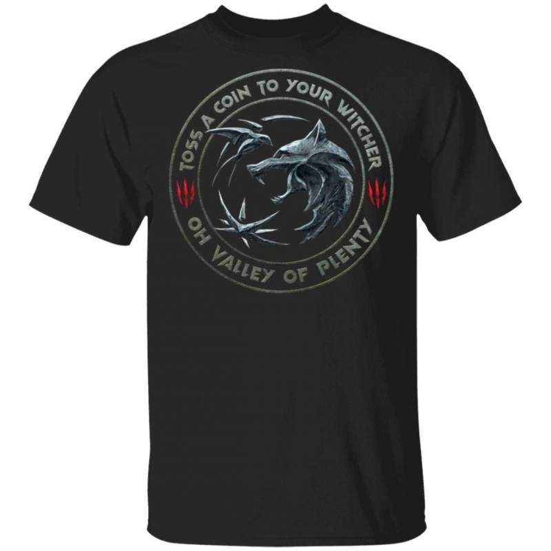 The Witcher Shirt Toss A Coin To Your Witcher Gwent Wolf T-shirt MT01