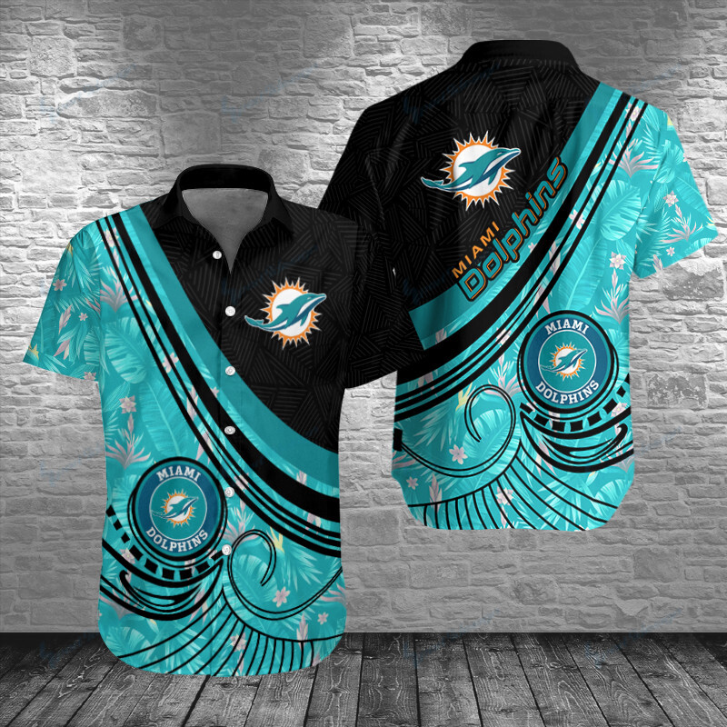 Miami Dolphins Button Shirt Bg741