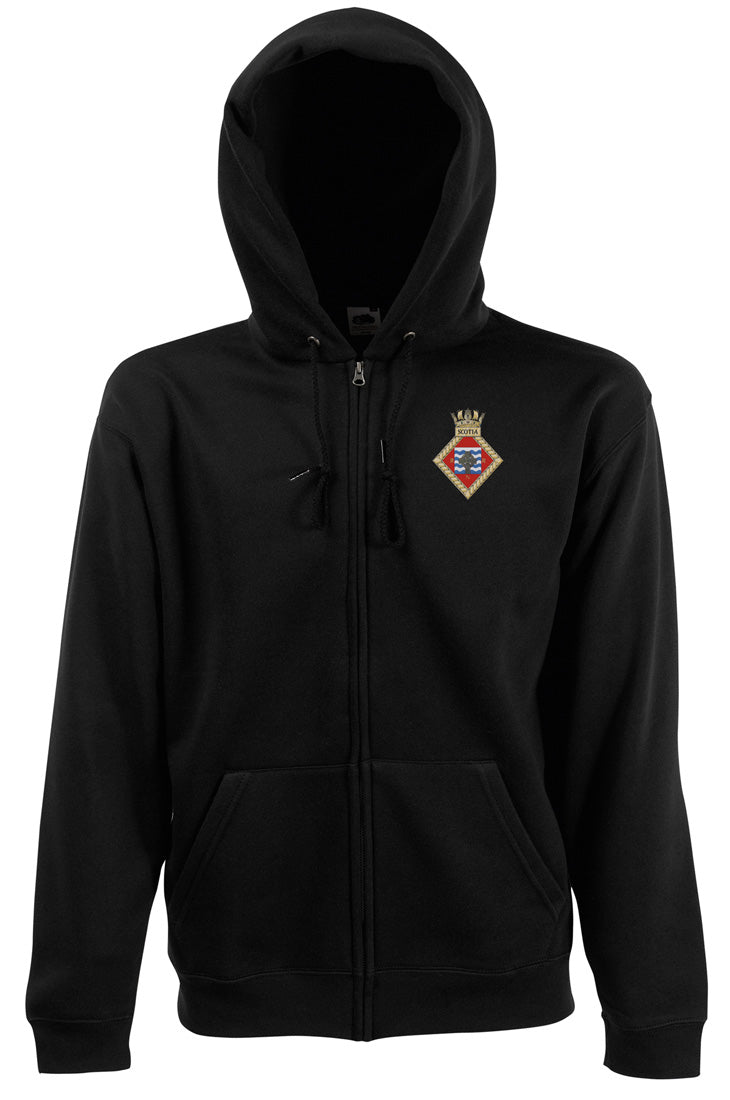 HMS Scotia - Official Royal Navy Zipped Hoodie Jacket - Embroidered ...