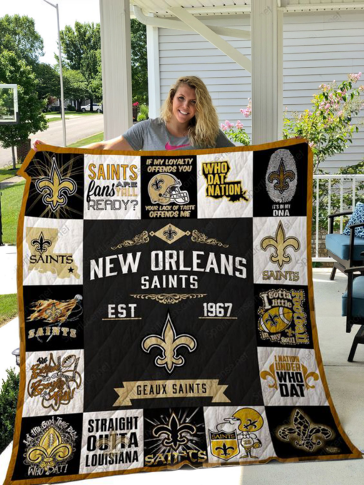 New Orleans Saints 2 Quilt Blanket A95