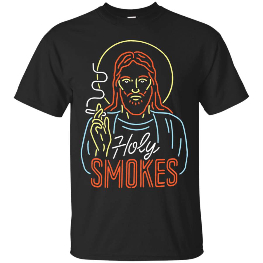 AGR Jesus Holy Smokes Smoking Jesus Funny T-Shirt