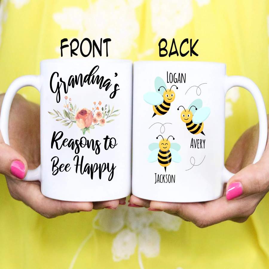 Personealize Grandma’s Reasons To Be Happy Mug