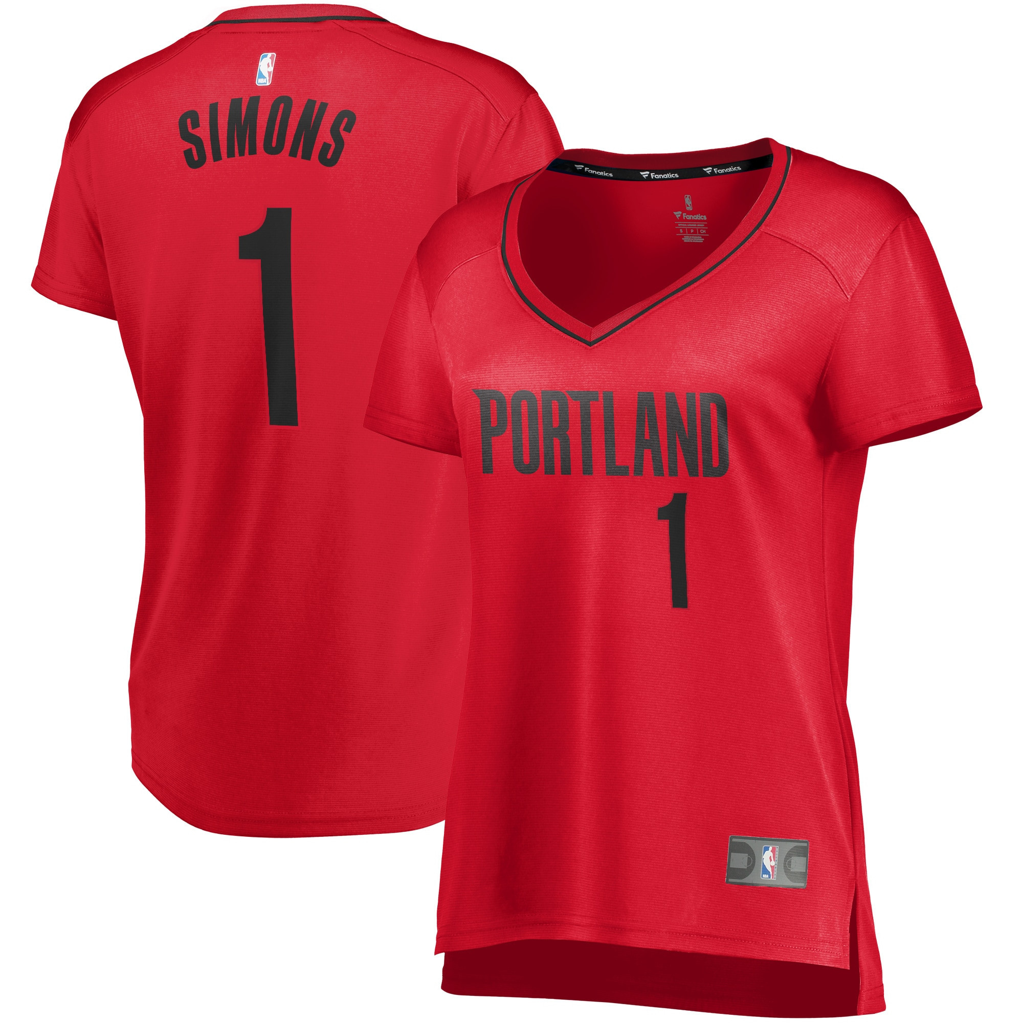 Anfernee Simons Portland Trail Blazers Fanatics Branded Womens Fast Break Player Jersey – Statement Edition – Red NBA