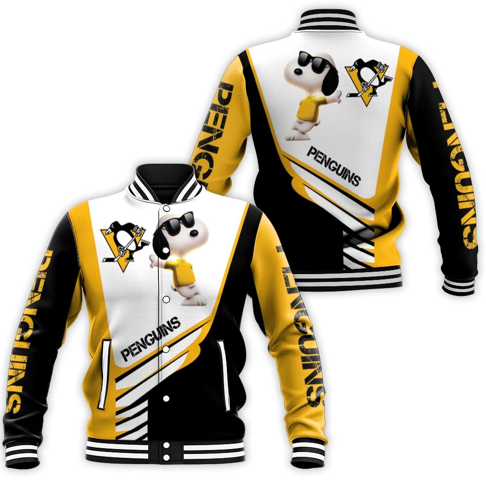 Pittsburgh Penguins Snoopy Baseball Jacket