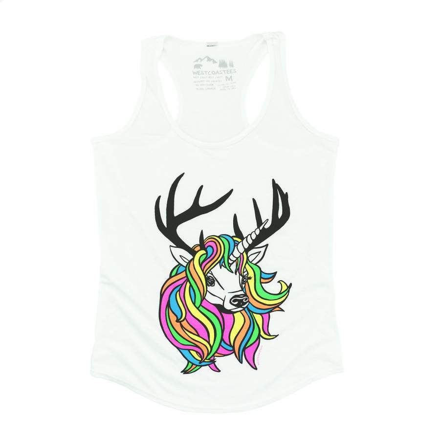 Women’s Unicorn Deer Racer Back Tank