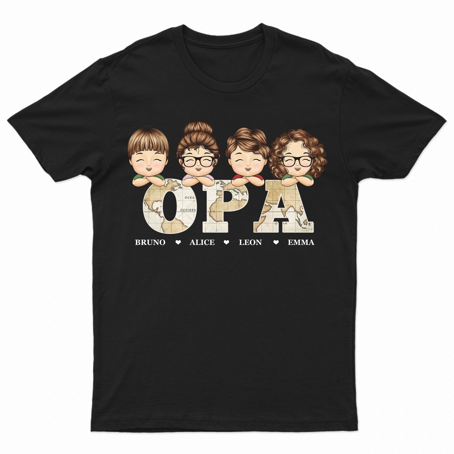 Opa Großvater – Personalisiertes T Shirt