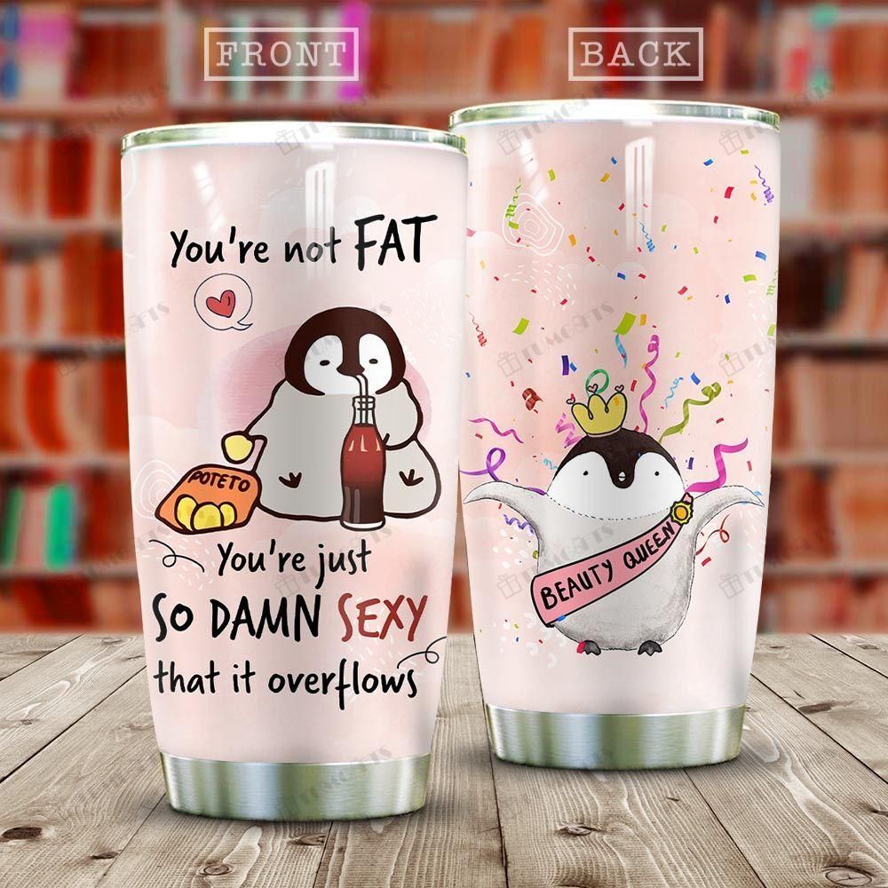 Penguin Beauty Queen Stainless Steel Tumbler, Tumbler Cups For Coffee/Tea, Great Customized Gifts For Birthday Christmas Thanksgiving, Anniversary