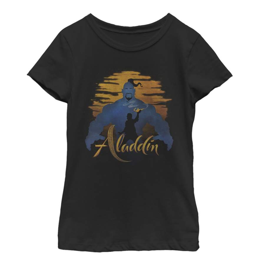 Aladdin Girl’s Genie Sunset Silhouette  T Shirt