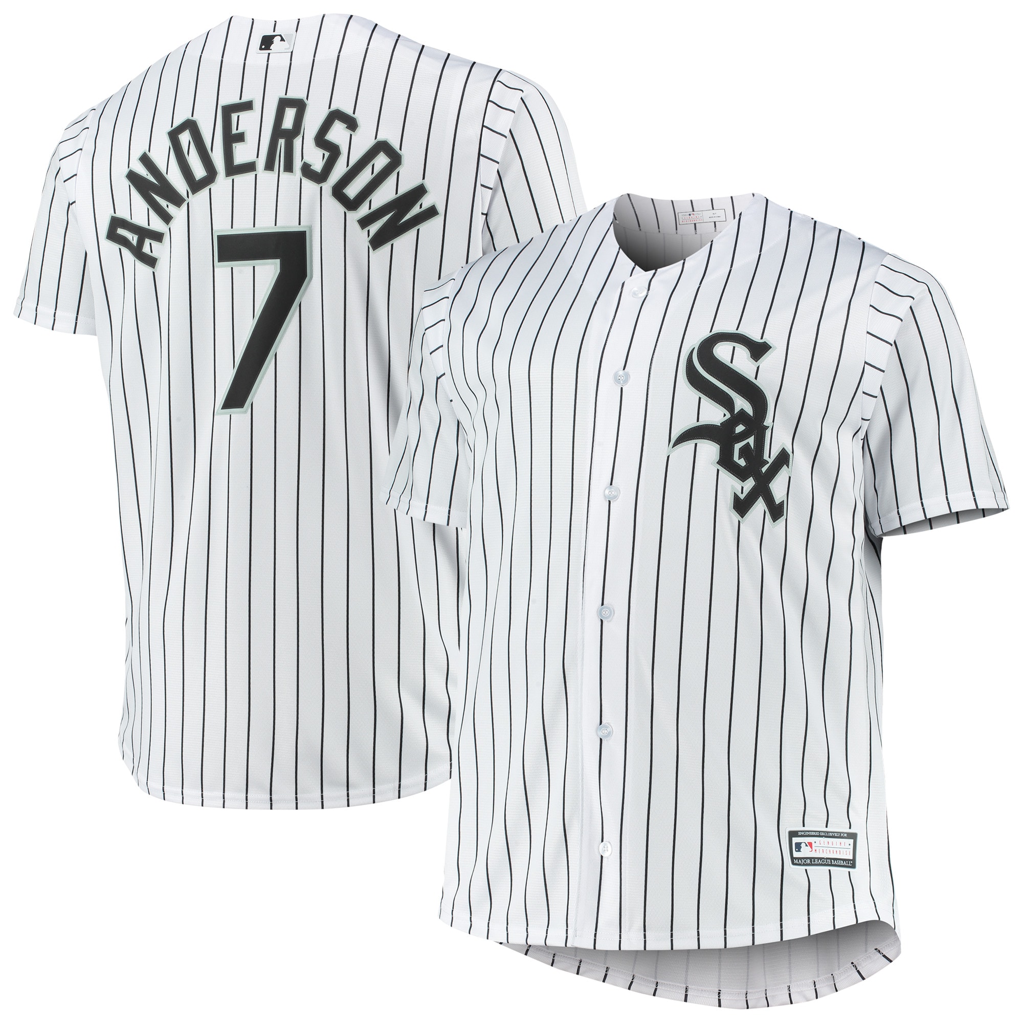 Tim Anderson Chicago White Sox Big & Tall Replica Player Jersey – White