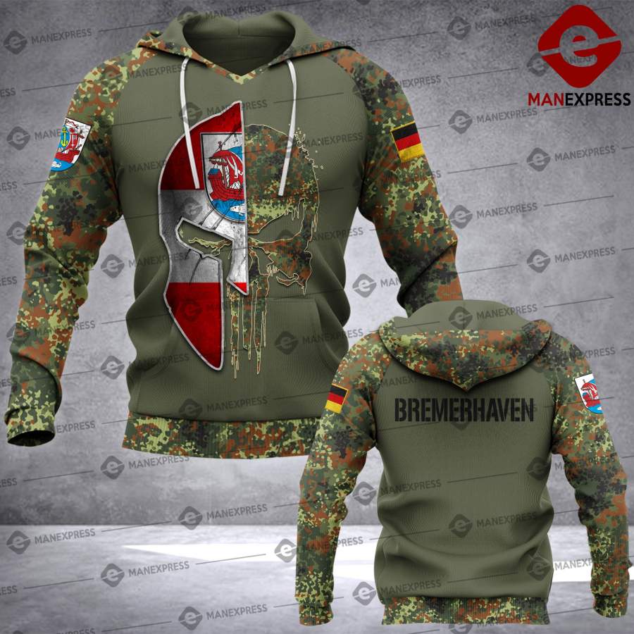 Spartan Bremerhaven – Germany Camo army Pns 3D printed hoodie NQA