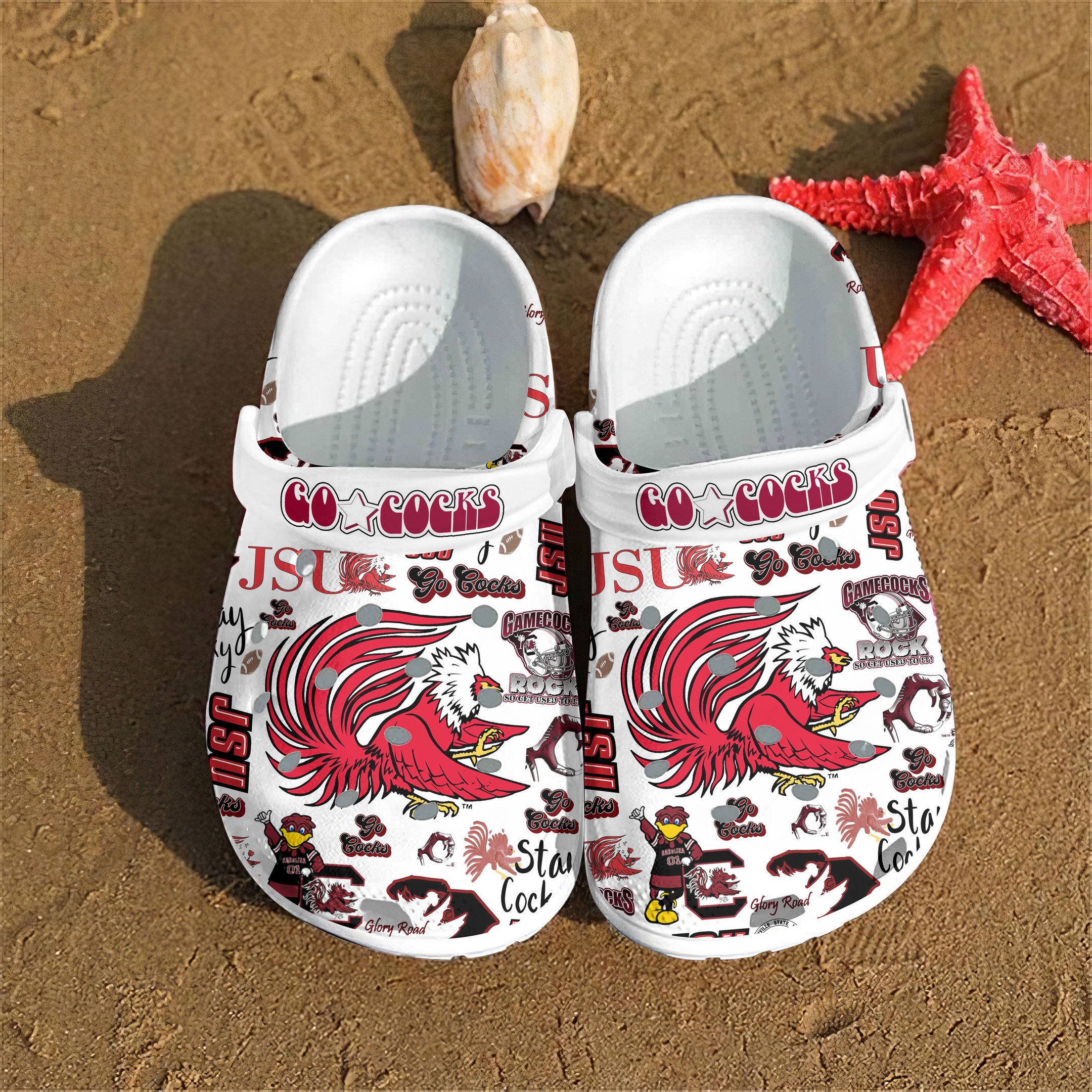 Jacksonville State Gamecocks football NCAA Sport Crocss Crocband Clogs Shoes Comfortable For Men Women and Kids