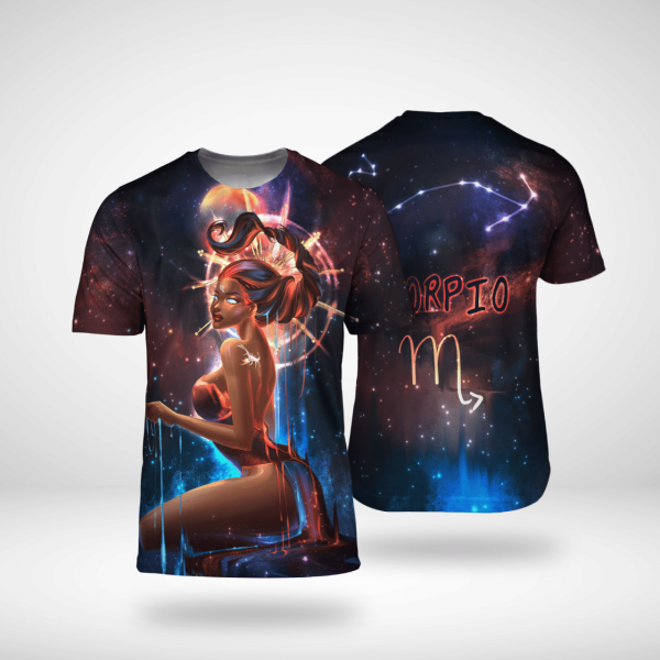 Zodiac Scorpio Girl For Black Queen Scorpio All Over Print 3D Unisex Tshirt Us Size