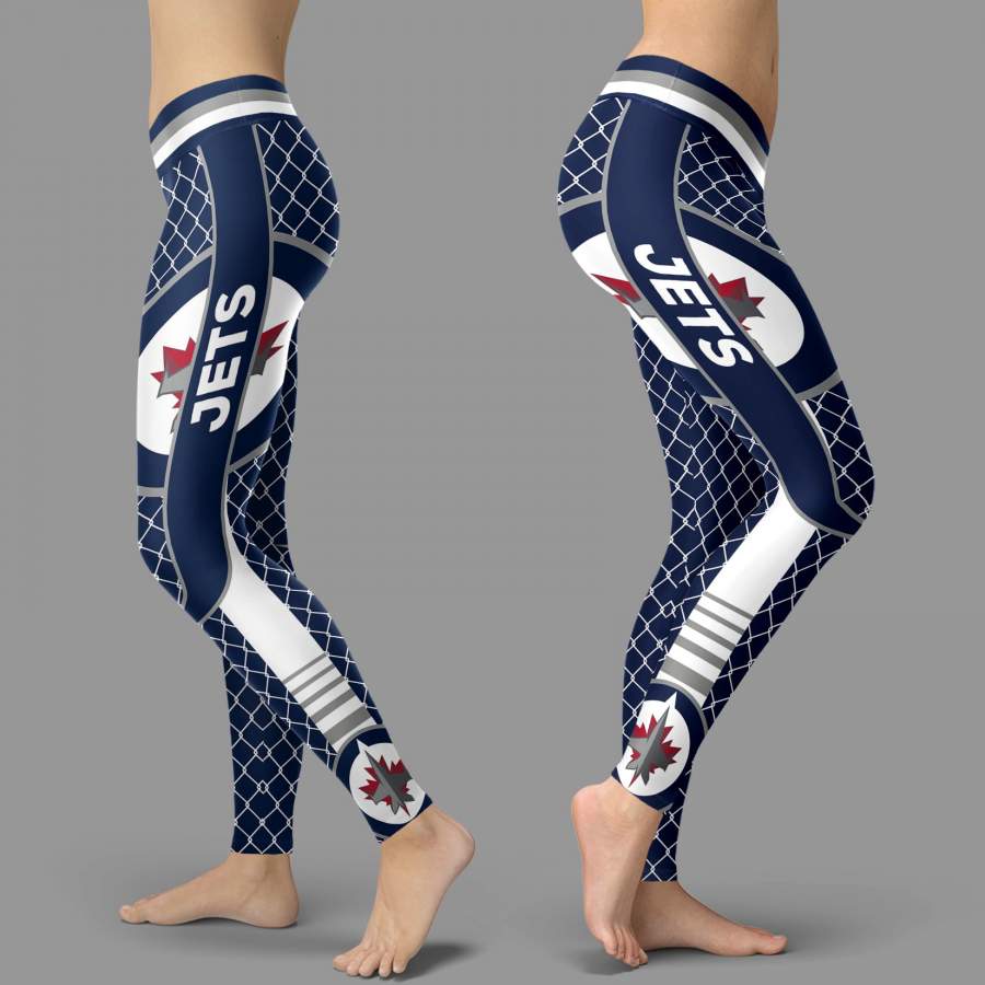 Single Small Line Circle Stylish Fashion Winnipeg Jets Leggings